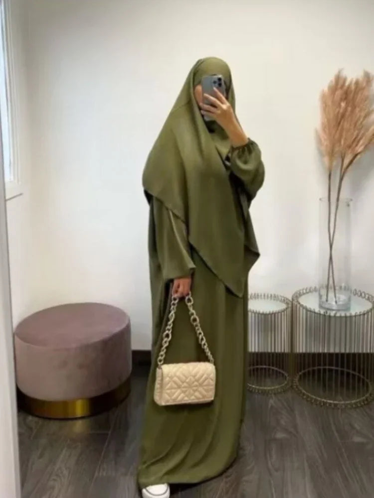 Long Khimar Abaya Dress