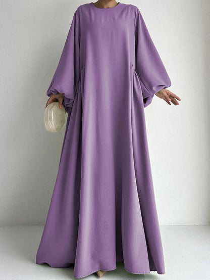 Abaya Solid Bishop Sleeve