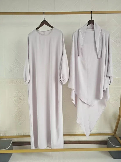 Long Khimar Abaya Dress