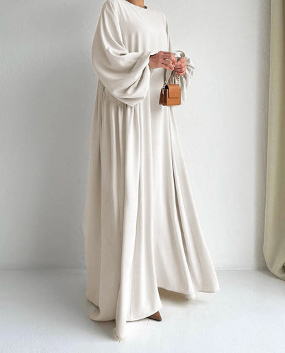 Abaya Solid Bishop Sleeve