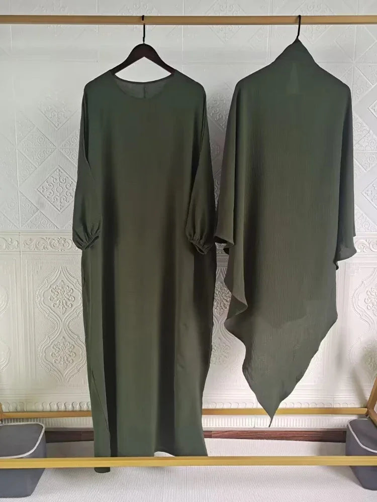 Long Khimar Abaya Dress