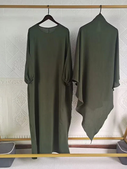 Long Khimar Abaya Dress