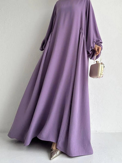 Abaya Solid Bishop Sleeve