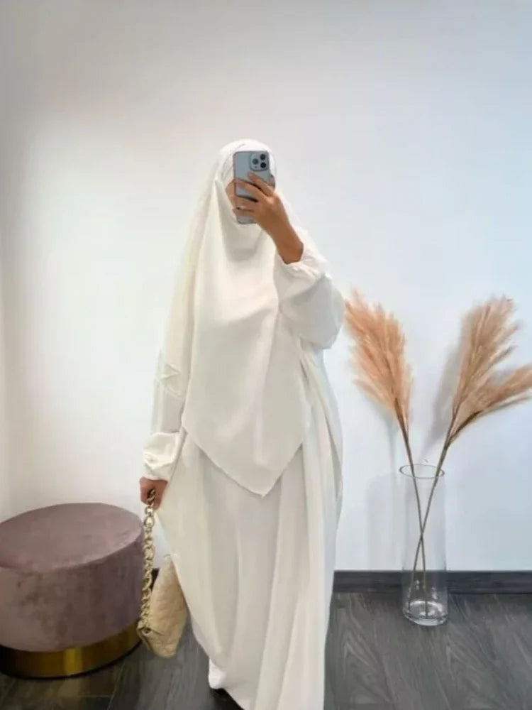 Long Khimar Abaya Dress