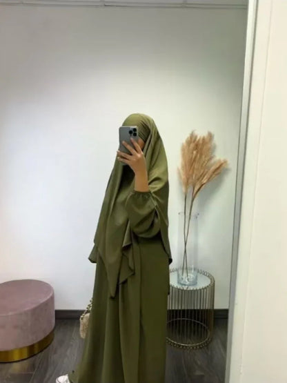 Long Khimar Abaya Dress