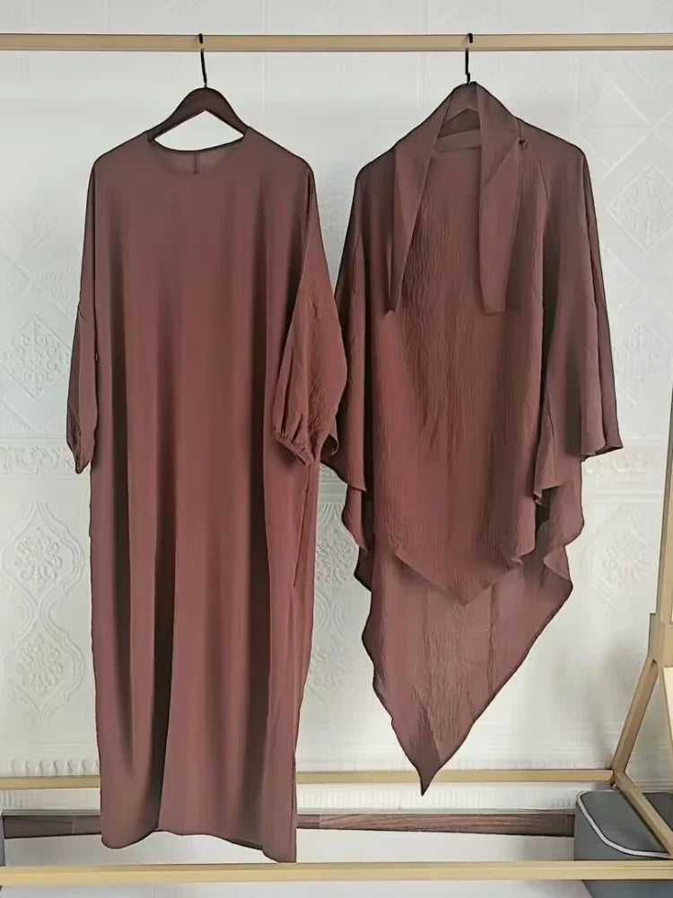 Long Khimar Abaya Dress