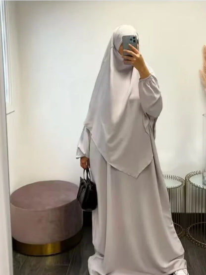 Long Khimar Abaya Dress
