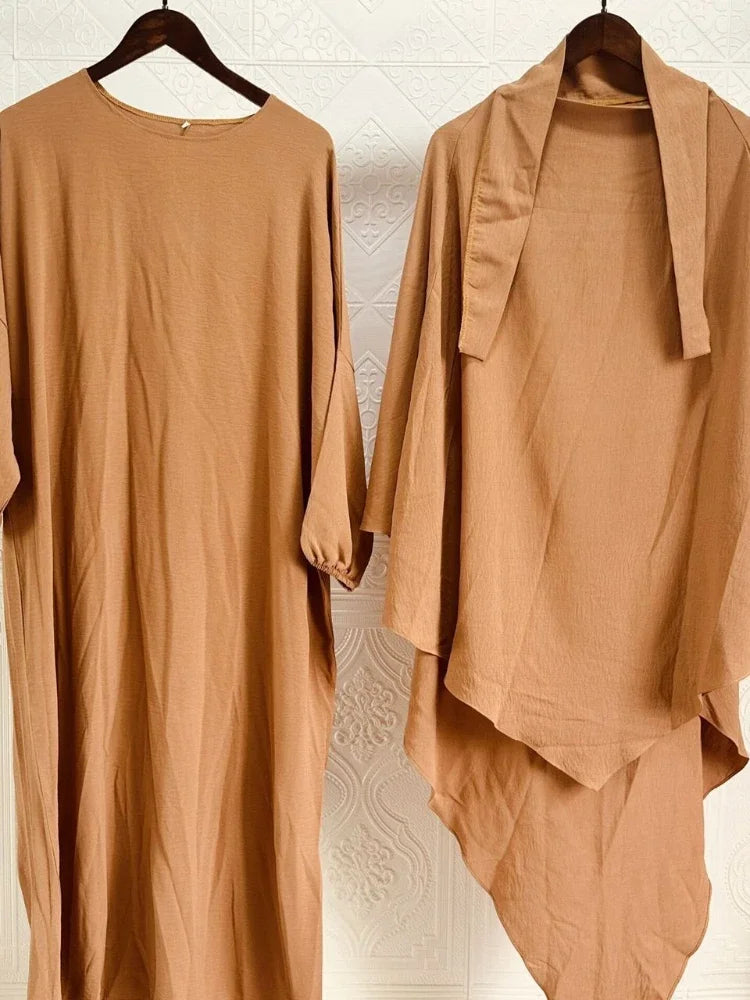 Long Khimar Abaya Dress