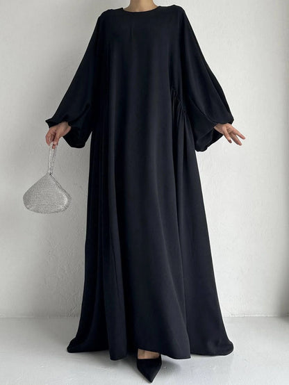 Abaya Solid Bishop Sleeve