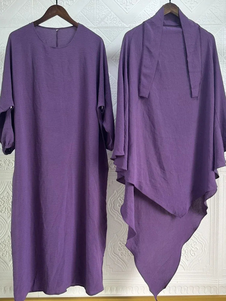 Long Khimar Abaya Dress