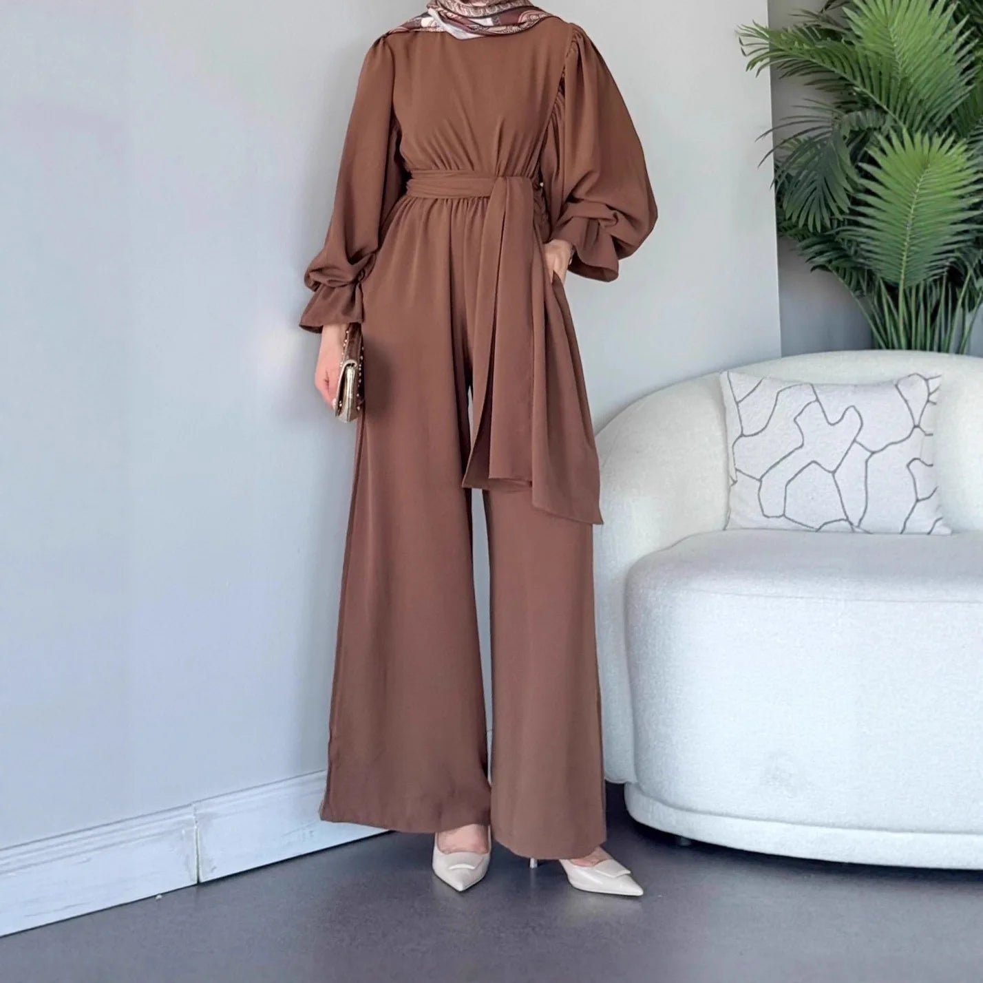 Modest Leg Pants Suit Women