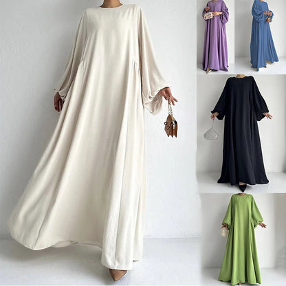 Abaya Solid Bishop Sleeve